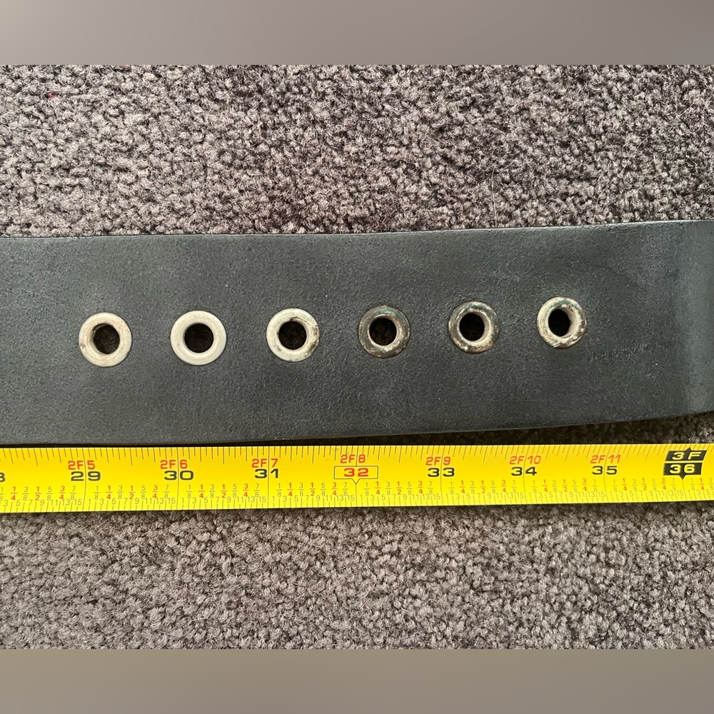 Vintage “Aldo” Italian Leather Black Boho Belt w Rhinestones - Made in Canada 🇨🇦 - Picture 8 of 11
